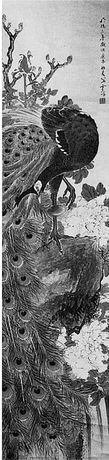 孔雀図　明治3年（1870）